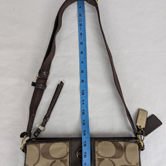 COACH F21905 SIGNATURE STRIPE DUFFLE SIGNATURE FABRIC Dark Brown - Picture 15 of 15